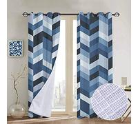 NUOMANAN Nuoman Rideau de Chambre à Coucher Motif Drapeau américain Violet/Blanc Isolant occultant 100" W x 96" L Couleur 06