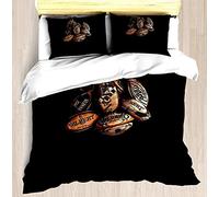 NUOMEI Housse de Couette 3D Imprimé Ballon de Rugby Parure de lit Ensemble De Literie 3 Pièces Ultra Douce Confortable Microfibre avec Fermeture Éclair Et Taie Oreiller 135x200cm+2x65x65
