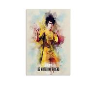 nuomesc Bruce Lee Art Collection Poster Peinture décorative sur toile Art mural pour salon, chambre à coucher, 20 x 30 cm