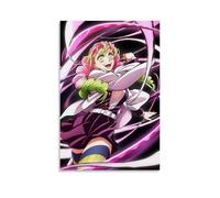 nuomesc Demon Slayer Mitsuri Kanroji Poster de dessin animé Peinture décorative sur toile Art mural pour salon, chambre à coucher, 20 x 30 cm