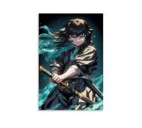 nuomesc Demon Slayer Poster classique de l'anime Muichiro Tokito - Peinture décorative sur toile - Art mural pour salon, chambre à coucher - 30 x 45 cm