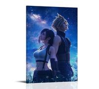 nuomesc Final Fantasy Cloud And Tifa Game Poster Art mural Impression d'image moderne Décoration de chambre familiale 50 x 75 cm