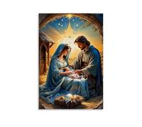 nuomesc Poster de collection Vierge Marie et Jésus - Poster décoratif sur toile - Art mural - Pour salon, chambre à coucher - 30 x 45 cm