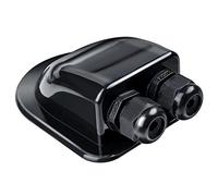 NUOOO Solaire Boîte de Câble Solar Gland étanche Double Passe-câble de Toit Solaire Passe-Toit Presse-étoupe D'entrée Boîte de câble pour Caravane Bateau Car
