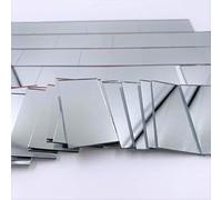 NUORUI Lot de 60 carreaux de mosaïque miroir rectangulaires en forme de brique Argenté 25 mm x 50 mm