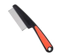 nuoshen Peigne à puces pour poils longs, chiens et chats - Poignée ergonomique, design à dents fines - Outil de toilettage pour enlever les puces