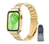 nuosiweilang Bracelet Compatible avec Huawei Watch Fit 3 Strap Métal Acier Inoxydable Bracelet de Remplacement Accessoires pour Huawei Watch Fit3 Doré