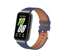nuosiweilang Bracelet Compatible avec Samsung Galaxy Fit3 Strap Bracelet de Remplacement en Cuir Accessoires de Montre pour Samsung Galaxy Fit 3 SM-R390 Bleu Marine
