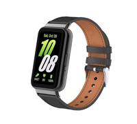 nuosiweilang Bracelet Compatible avec Samsung Galaxy Fit3 Strap Bracelet de Remplacement en Cuir Accessoires de Montre pour Samsung Galaxy Fit 3 SM-R390 Noir