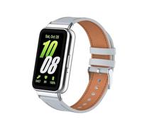nuosiweilang Bracelet Compatible avec Samsung Galaxy Fit3 Strap Bracelet de Remplacement en Cuir Accessoires de Montre pour Samsung Galaxy Fit 3 SM-R390 Gris