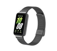 nuosiweilang Bracelet Compatible avec Samsung Galaxy Fit3 Strap Métal Acier Inoxydable Bracelet de Remplacement Accessoires pour Galaxy Fit 3 SM-R390 Noir