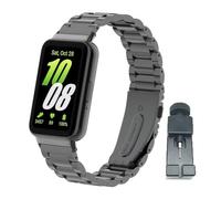 nuosiweilang Bracelet Compatible avec Samsung Galaxy Fit3 Strap Métal Acier Inoxydable Bracelet de Remplacement Accessoires pour Galaxy Fit 3 SM-R390 Noir