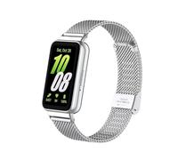 nuosiweilang Bracelet Compatible avec Samsung Galaxy Fit3 Strap Métal Acier Inoxydable Bracelet de Remplacement Accessoires pour Galaxy Fit 3 SM-R390 Argent