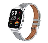 nuosiweilang Bracelet Compatible avec Xiaomi Redmi Watch 3 Strap Bracelet de Remplacement en Cuir Accessoires de Montre pour Redmi Watch 3 Tracker Gris