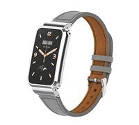 nuosiweilang Bracelet Compatible avec Xiaomi Smart Band 7 Pro Strap Bracelet de Remplacement en Cuir Accessoires de Montre pour Xiaomi Mi Band 7 Pro Tracker Gris