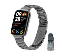 nuosiweilang Bracelet Compatible avec Xiaomi Smart Band 8 Pro/9 Pro Strap Métal Acier Inoxydable Bracelet de Remplacement Accessoires pour Xiaomi Redmi Watch 5/4 Noir