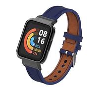 nuosiweilang Bracelet Compatible pour Xiaomi Mi Watch Lite 2/Redmi Watch 2,Mi Watch Lite 2 Bracelet de Remplacement en Cuir pour Redmi Watch 2/Xiaomi Mi Watch Lite 2,Bleu foncé