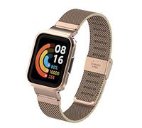 nuosiweilang Bracelet Compatible pour Xiaomi Mi Watch Lite 2/Redmi Watch 2,Mi Watch Lite 2 Bracelet de Montre en Acier Inoxydable Tissé en Maille pour Redmi Watch 2/Xiaomi Mi Watch Lite 2,Or Rose