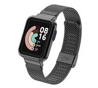 nuosiweilang Bracelet Compatible pour Xiaomi Mi Watch Lite/Redmi Watch,Mi Watch Lite Bracelet de Montre en Acier Inoxydable Tissé en Maille pour Redmi Watch/Xiaomi Mi Watch Lite,Noir