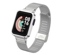 nuosiweilang Bracelet Compatible pour Xiaomi Mi Watch Lite/Redmi Watch,Mi Watch Lite Bracelet de Montre en Acier Inoxydable Tissé en Maille pour Redmi Watch/Xiaomi Mi Watch Lite,Argent