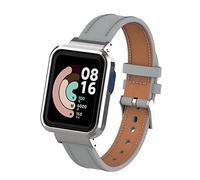 nuosiweilang Bracelet Compatible pour Xiaomi Mi Watch Lite/Redmi Watch,Mi Watch Lite Bracelet de Remplacement en Cuir pour Redmi Watch/Xiaomi Mi Watch Lite,Gris