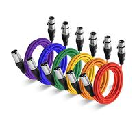 NUOSIYA Cable XLR 6m 6 couleurs Cable Microphone XLR Male Femelle Compatible avec Microphone Enceinte Caméra Table de Mixage Amplificateur Audio Studio Enregistrement