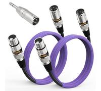 NUOSIYA Câble XLR Câble Microphone XLR 1M 2 Pack, XLR Mâle vers Femelle Câble Audio Professionnel 3 Broches pour DMX, Studio, Table de Mixage, Caméra
