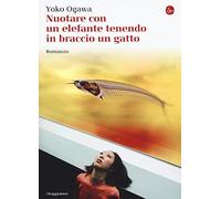 Nuotare con un elefante tenendo in braccio un gatto