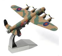 NUOTIE 1/144 Avro Lancaster Heavy Bomber Modèle Avion de la Seconde Guerre Mondiale RAF Modèle d'avion Bomber Britannique Modèle d'avion en métal moulé sous Pression avec présentoir Collection Cadeau