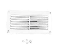 Grille d'aération rectangulaire. 20.6X10.6cm. couleur blanche