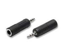nuovaVideosuono Adattatore Audio Jack 3.5mm Maschio a 6.35mm Femmina Nero e Cromo