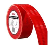 NUOVI Ruban réfléchissant rouge | 50 mm de large x 5 m de long | Ruban réfléchissant imperméable pour une haute visibilité | Utilisé pour marquer les avertissements de prudence dans l'industrie