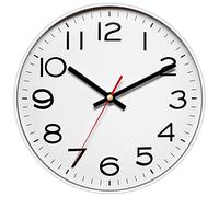 NUOVO Horloge murale de 12 pouces Cadre en métal avec couvercle en verre Mouvement à tic-tac silencieux Horloge murale à quartz moderne Design décoratif Cuisine intérieure…