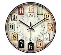 NUOVO Horloge murale décorative vintage avec grands chiffres arabes, horloge murale classique vintage, horloge murale de salon et chambre à coucher