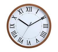 NUOVO Horloge Murale Design en Grain de Bois d'imitation, Chiffres Romains, Simple et Facile à Lire, Convient pour Les horloges murales calmes dans Le Salon, la Chambre, Le Bureau, etc