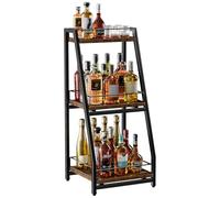 Nuovoware Mini-bar à alcool à 3 étagères, casier à vin sur pied