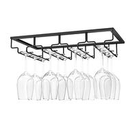 Nuovoware Porte-verres à vin, 4 rangées, noir