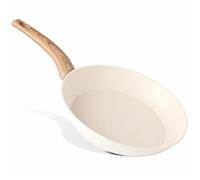 nuovva Poêle à frire antiadhésive - Poêle à frire à induction antiadhésive - Poêle de chef de cuisine - Granit crème, 26 cm
