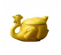 NUOYIXUAN Tasse en forme de poulet cuit au sel - Grande capacité - Tasse à café en céramique - Sculpture étrange - Cadeau pour les amis - Couvercle et cuillère gratuits (11,5 x 14,7 cm) - 260,2 ml