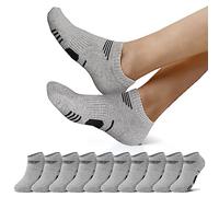 NUOZA 10 Paires Chaussettes de Sport Homme Femme Basses Coton Socquettes Respirant Chaussettes de course_Gris_3538
