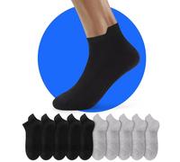 NUOZA Chaussette Femme 35-38 Chaussettes De Sport Homme Socquettes Basses Sport Coton Courtes Basse Respirant Courte Invisibles Personnalisé Socquette Noir Gris 10 Paires