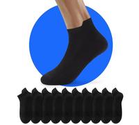 NUOZA Chaussettes Basses Homme 43-46 Chaussette Femme Socquettes Basses Sport Coton Courtes Basse Respirant Courte Invisibles Personnalisé Socquette Contention Noir 10 Paires