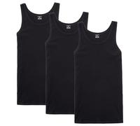 NUOZA Débardeur Homme Lot de 3 Maillot de Corps Marcel Coton Toutes Les Tailles et Les Couleurs-Noir,4XL