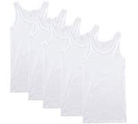 NUOZA Débardeur Homme Maillot de Corps Marcel Coton Toutes Les Tailles et Les Couleurs-Blanc,M