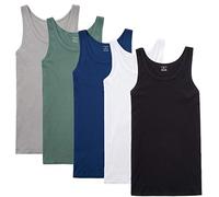 NUOZA Débardeur Homme Maillot de Corps Marcel Coton Toutes Les Tailles et Les Couleurs-Noir Blanc Gris Bleu Olive,XXL
