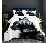 Nuphtun Couette 160x200 cm | Chat Coloré, Imprimé 3D et Remplissage Coton 200GSM, Poids Léger, Ensemble avec 2 Taies 65x65 cm pour Un Confort Absolu et Une Nuit Réparatrice D43