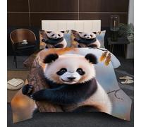 Nuphtun Couette 220x240 cm 2.4kg | Animal Panda, Imprimé 3D, Remplissage Coton 200GSM, Poids Ideal, pour Une Chambre d'amis Accueillante ou Une Suite Parentale Confortable A205
