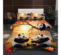 Nuphtun Couette 220x240 cm 2.4kg | Animal Panda, Imprimé 3D, Remplissage Coton 200GSM, Poids Ideal, pour Une Chambre d'amis Accueillante ou Une Suite Parentale Confortable A173