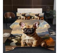 Nuphtun Couette 220x240 cm 2.4kg | Animaux Chiens, Imprimé 3D, Remplissage Coton 200GSM, Poids Ideal, pour Une Chambre d'amis Accueillante ou Une Suite Parentale Confortable A197