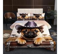 Nuphtun Couette 220x240 cm 2.4kg | Chien Animal, Imprimé 3D, Remplissage Coton 200GSM, Poids Ideal, pour Une Chambre d'amis Accueillante ou Une Suite Parentale Confortable A249